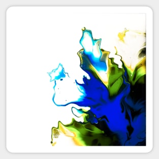 Acrylic Pouring Painting Abstract Art Sticker